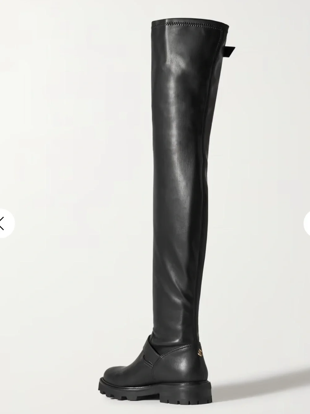 JIMMY CHOO biker II buckled leather over-the-knee boots